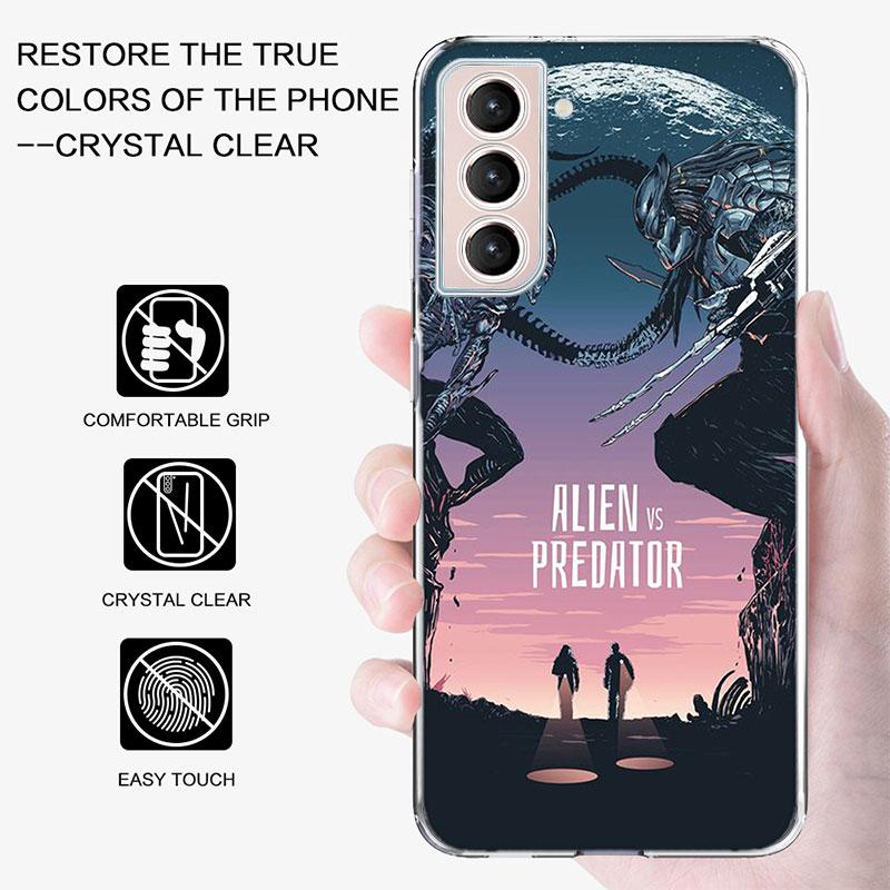 Чехол для телефона Alien vs Predator Для Samsung S25+ Edge Galaxy S24 FE S23 Ultra Capa Shell S22+ S21 Plus S20 FE Чехол Силиконовый Мягкий T