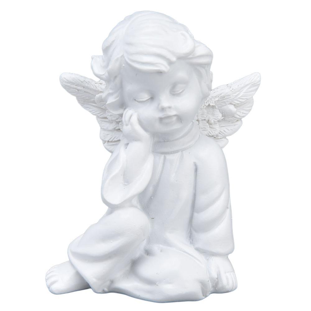 2.17x2.56x1.57in Cherub Figurine Resin European Style Ornament Table & Vanity Decor