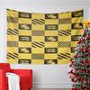 Yellow and Black Checkered Animal Pattern Pattern Wall Hanging Tapestry Decorative Tapestry Home Decor for Bedroom and Living Room