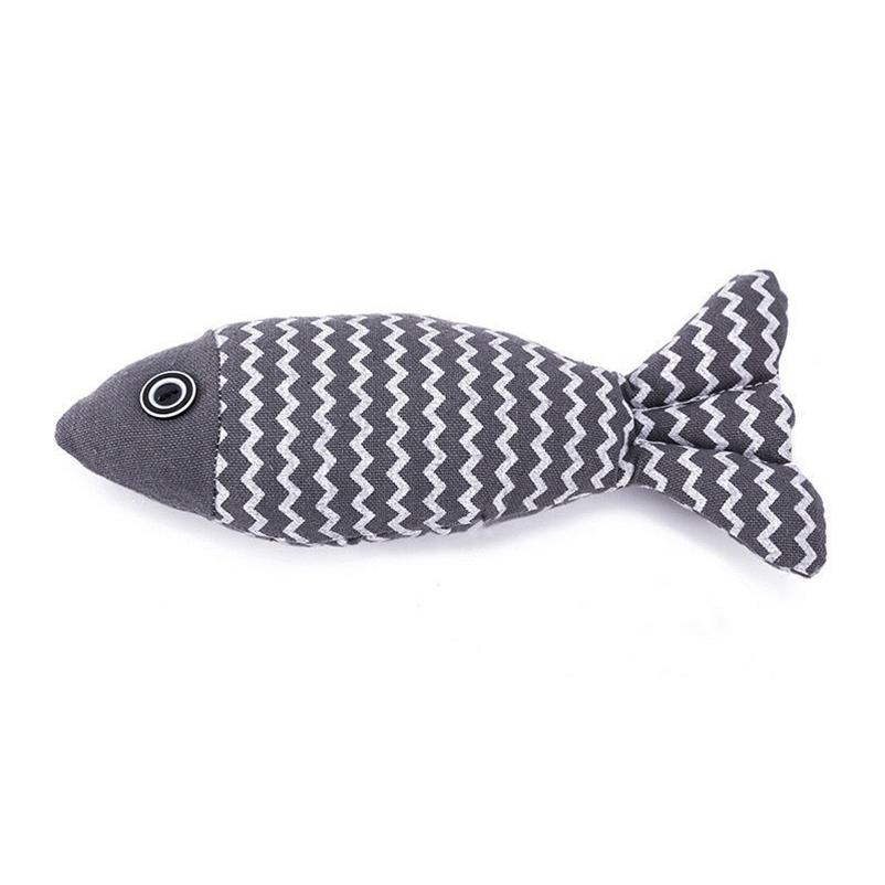 Catnip Teeth-Cleaning Grinding Toy-Self-Playing Boredom-Relief Simulation Fish-Bite-Resistant Cats Thumb Pillow Pet Accessories