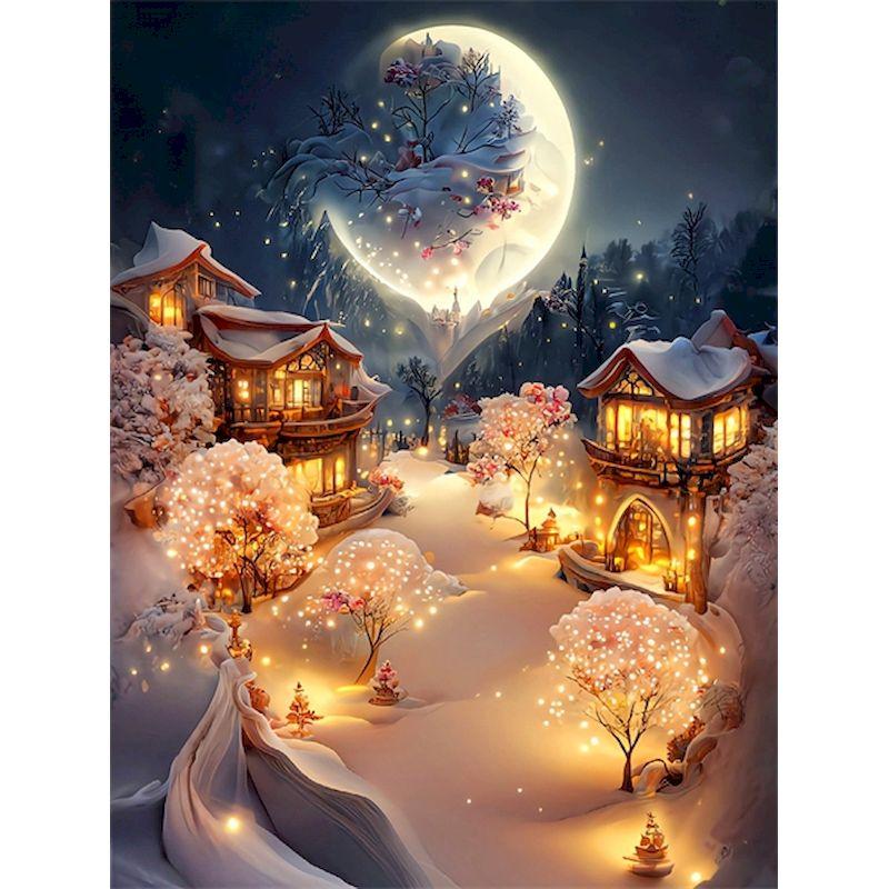 5d алмазная живопись Зимний дом наборы пейзажей Diy Алмазная вышивка крестиком мозаика художественный подарок домашний декор