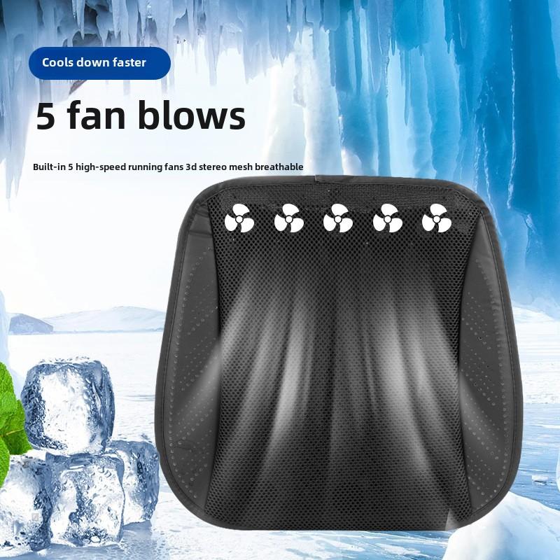 Портативная охлаждающая подушка для автомобиля с вентилятором, 3 регулируемые скорости, подушка для сиденья, многофункциональная подушка для вождения для грузовика, офисного кресла, универсальная