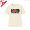 Trust No One W Bold Red Stripe on Face Unisex TShirt for MF Statement Tee Summer Cotton Women Men Regular Short Sleeve Tops