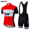Mens Cycling Jersey Short Sleeve Breathable Bike Riding Top Set Road