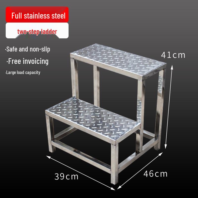Stainless Steel Multi-Height Step Stool for Home, Factory, and Hospital Use