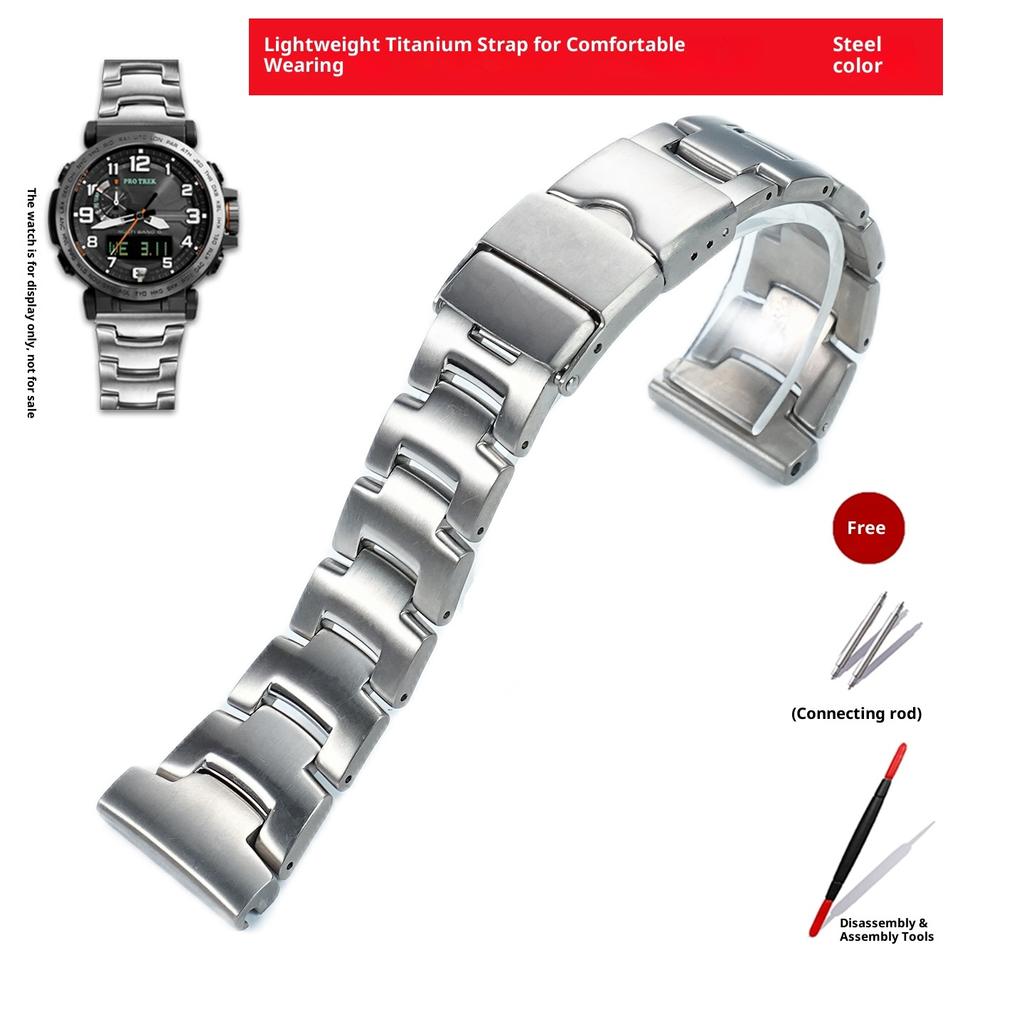 Для Casio Prorek prw-6600 prg-650 Титановый металлический ремешок для часов PRW-30/50/60/70YT prw-6900/6800 Браслет Цепочка для часов из титанового сплава