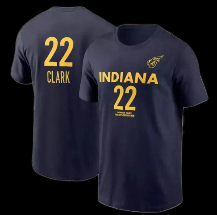 Футболка с именем и номером игрока Caitlin Clark #22 Indiana Fever 2024