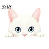 Wooden Cat Ornaments Cute Shelf Sitter Ornament, Peeking Kitten Figurine, Decorative Figurine for Bookshelves 2D Flat Statue Desktops And Handcrafted