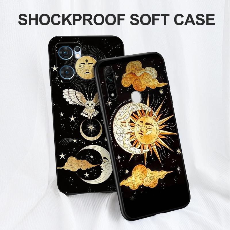 Черный чехол из ТПУ для Realme Q5 X XT X2 X3 Superzoom X50 V13 Q3i X7 PRO Ultra GT master edition Прихоть Луны