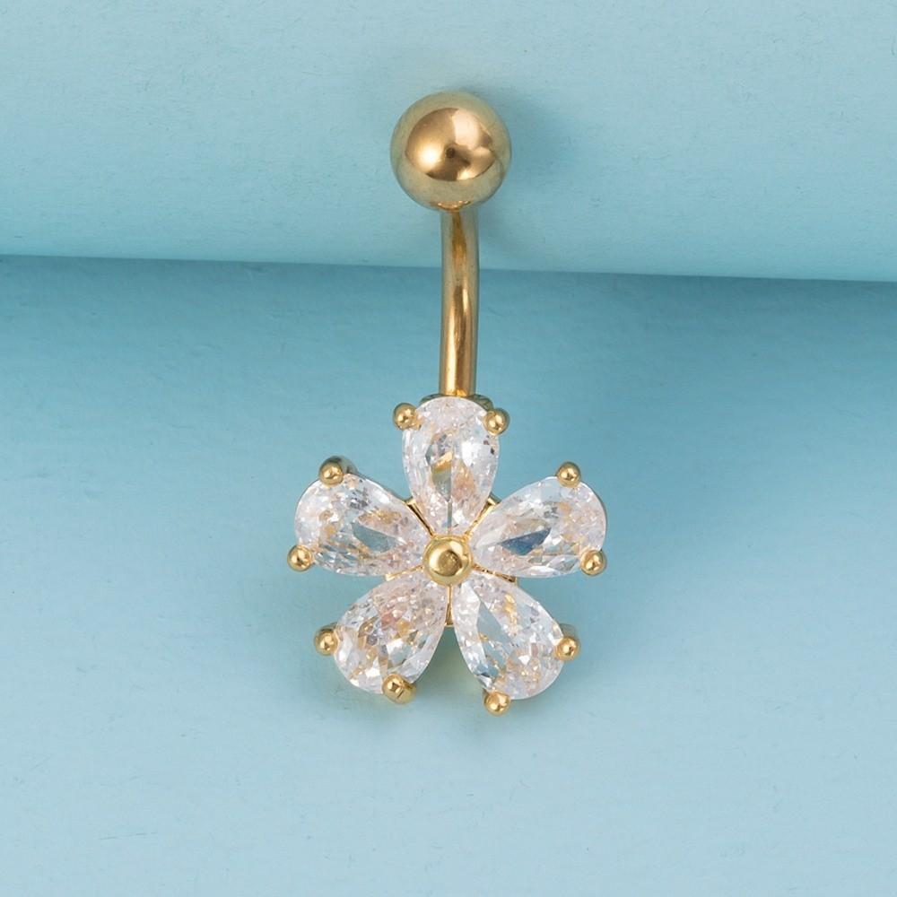 Stainless Steel Belly Button Rings Crystal Body Piercing Jewelry Navel Ring  Sexy