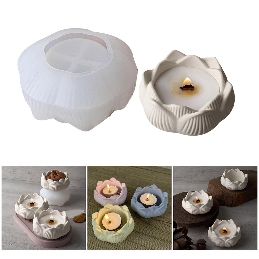 3D Flower Resin Jar Molds Flower Candle Cup Silicone Molds for Epoxy Resin Candle Holder Storage Jar Home Decoration