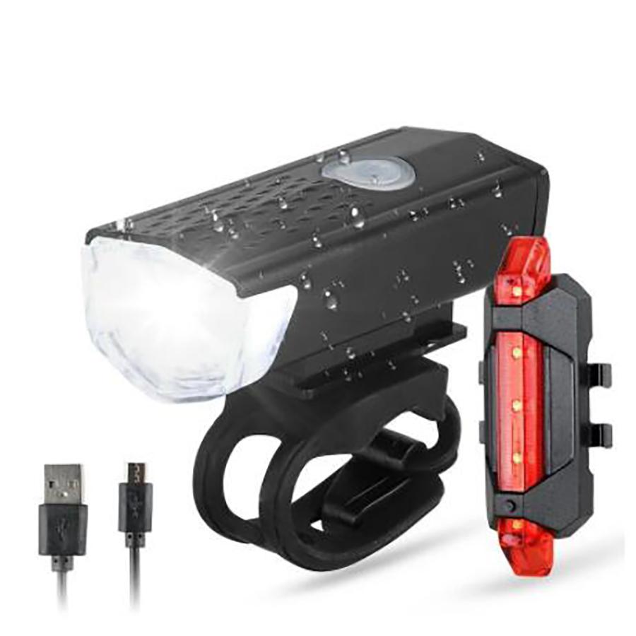 USB Светодиодный Набор Передней и Задней Велосипедных Фар Перезаряжаемый Велосипедный Фонарь
