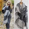 Accessories Women's Winter Warm  Scarves Solid Color Tassel Shawl Scarf