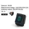 1PCS 36x29mm Heavy Duty Waterproof Rocker Switch 4/6Pin 2/3 Position Light Illuminated 16A 250V KCD4 DPDT Toggle Rocker Switch