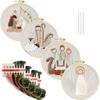 1set Christmas Cross Stitch Nativity Scene Embroidery Kit Non-finished Products