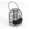 Iron Cage Bird Feeder Metal Bird Food Dispenser Hanging Feeding Column