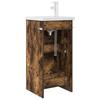Bathroom Cabinet with Washbasin Smoked Oak