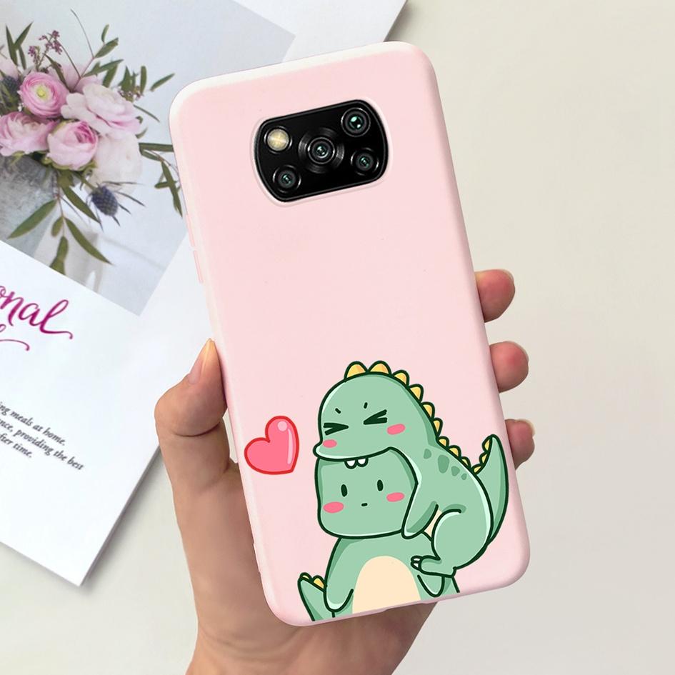 Case For Xiaomi Poco X3 Pro NFC Phone Cover Lovely Dinoaur Butterfly Silicone Soft Cases For Xiaomi Poco X3 GT X3Pro X3NFC Coque