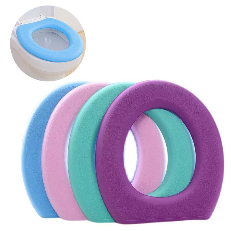 Мягкий чехол на сиденье унитаза Waterpoof, моющийся коврик для туалета в ванной комнате, коврик O-образной формы