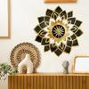 Легкая роскошь Черные и золотые наклейки на стену с цветком мандалы для украшения стен гостиной и спальни