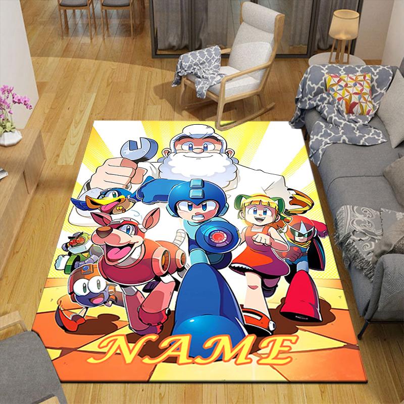 Custom 1Pc Superhero Mega Man Adventure Rug Office Carpet Indoor Outdoor Entrance Doormat Nonslip Soft And Comfortable Living Room D2915179