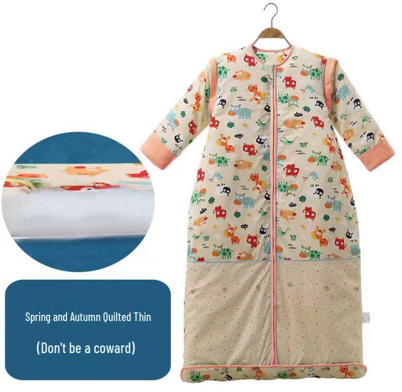 Оформление: Детский спальный мешок из чистого хлопка – Всесезонный, Толстый, Одеяло против пинков для детей среднего и большого возраста с бесплатной доставкой!