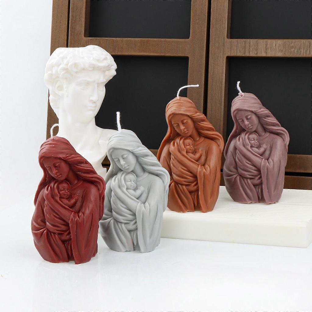 Holy Mother Baby Silicone Mold Wax Melt Polymer Aromatherapy Making Handmade Cupcake Jelly Mould Decorating Supplies Multicolor
