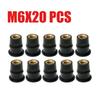 10/20/30Pcs M5/M6 Rubber Well Nut Motorcycle Windshield Rubber Rivet Nuts Bolts Motorcycle Accessories For Honda For Suzuki