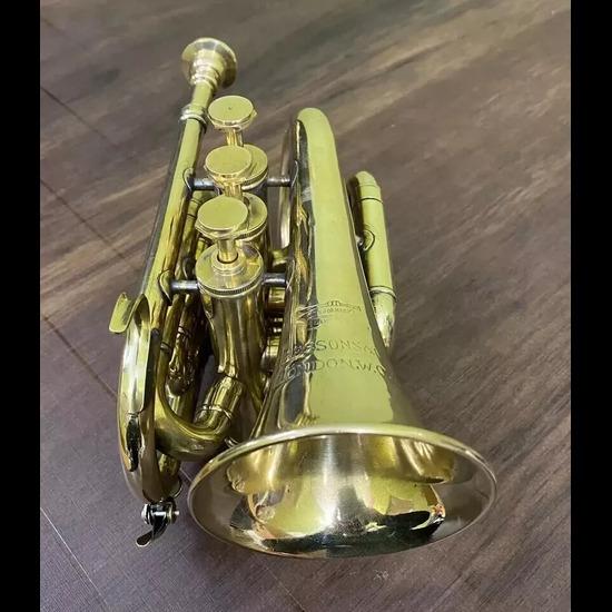 Винтажная морская полированная латунная труба для студентов, музыкальная труба, горн, рожок