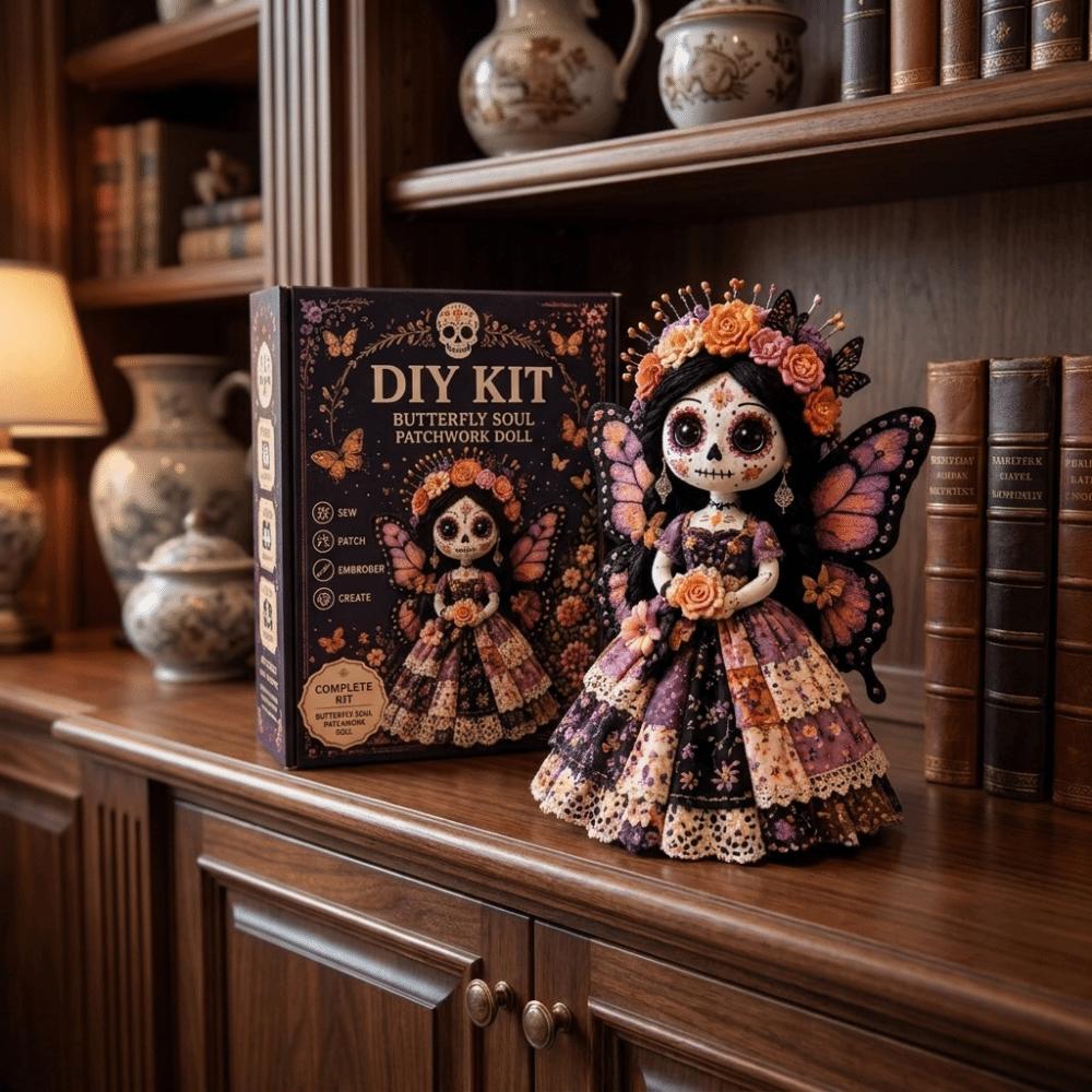 Fabric Doll Making Set Patchwork Craft Kit Cute Halloween DIY Sewing Kit Adult Craft Lovers