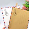 20pcs/batch Kraft Paper Envelope with Color Stripe Edges, Aviation Envelope Storage Envelope 17.5 * 12.3cm