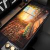 Rural cottage Field scenery mouse pad landscape mountain sunset cartoon teclado mousepad XXL Extended Computer Nonslip desk mat