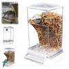 Transparent Acrylic Bird Feeder Automatic No-Mess Bird Cage Feeder Large Capacity Parrot