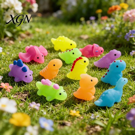 Stress Relief Gadget Mini Dinosaur Squeeze Toy Anxiety Cartoon Dino Sensory Kids Soft Stretchy Ball Home Office Worker Relaxation Tool