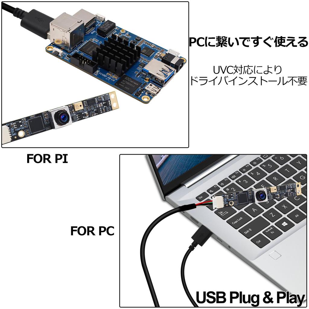 Rabbitroom USB Camera Autofocus Full HD Field of 16 with Zero PC Streaming USB Plug Compatible with Raspberry and More Module, Webcam, 16MP, 68° View,