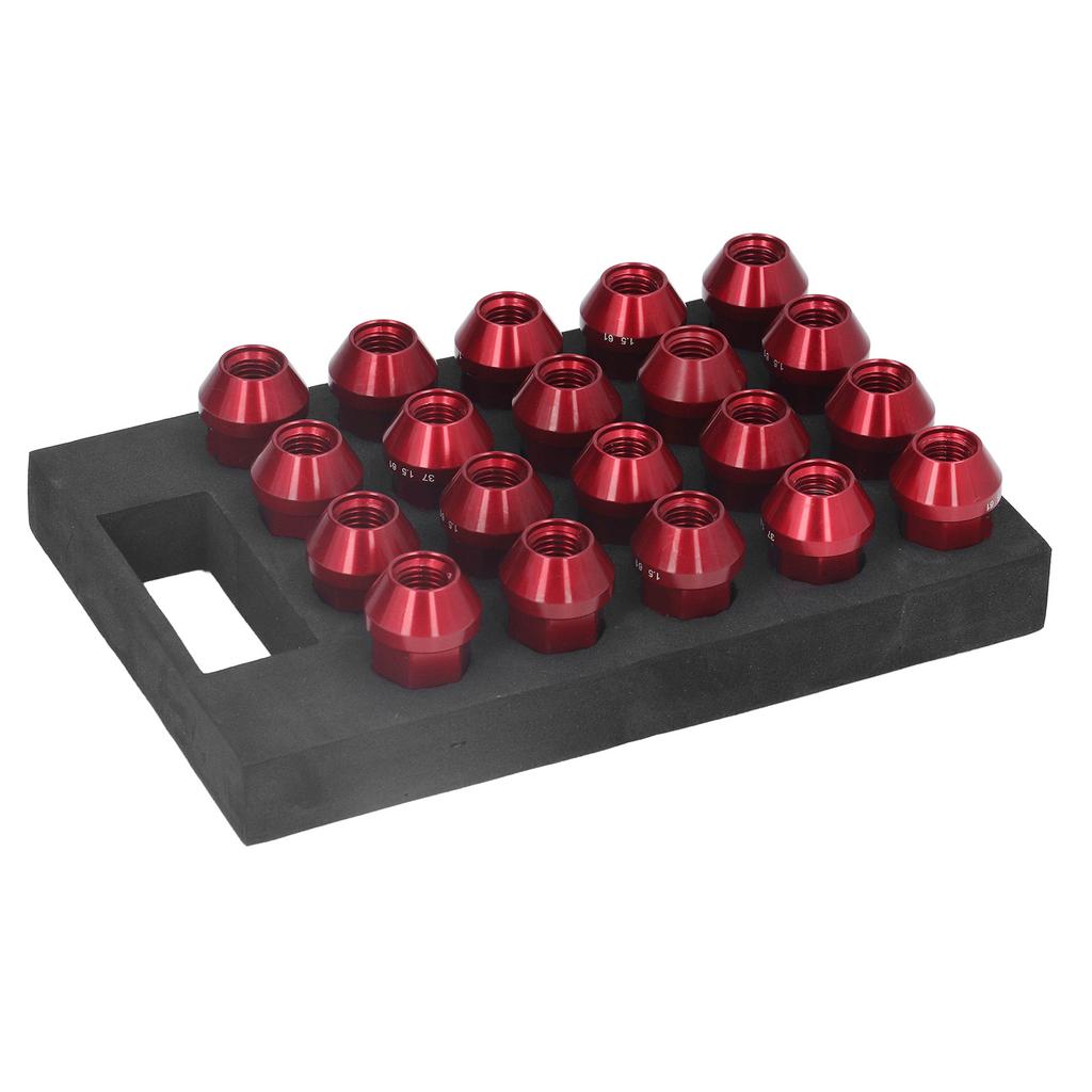 M12x1.5 Lug Nuts with Socket Adapter Aluminum Alloy 42mm   19Hex for JDM Racing   Replacement for  