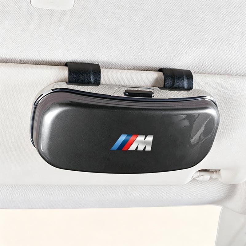 DJSA5 Car Stickers Car Sun Visor Sunglasses Case Glasses Holder For BMW Performance E30 E34 E61 G30 G20 X4 Car Accessories Glasses Box