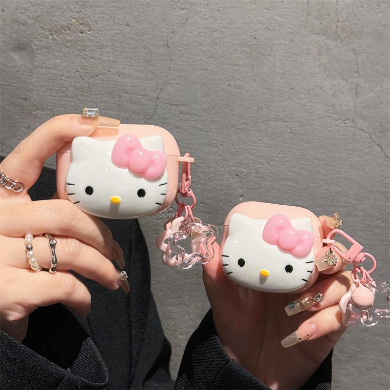 Cute kt cat for AirPods pro1 protective case cartoon 1/1/1 generation apple bluetooth headset soft case female
