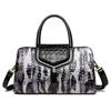 Women's Retro Crocodile Pattern Handbag - Large Capacity, High-End Shoulder & Crossbody Tote