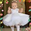 Платье на первый день рождения Детское свадебное платье для девочки-цветочницы с пайетками Платье принцессы Белое платье для девочки Маленький ведущий Костюм для выступления Оптом