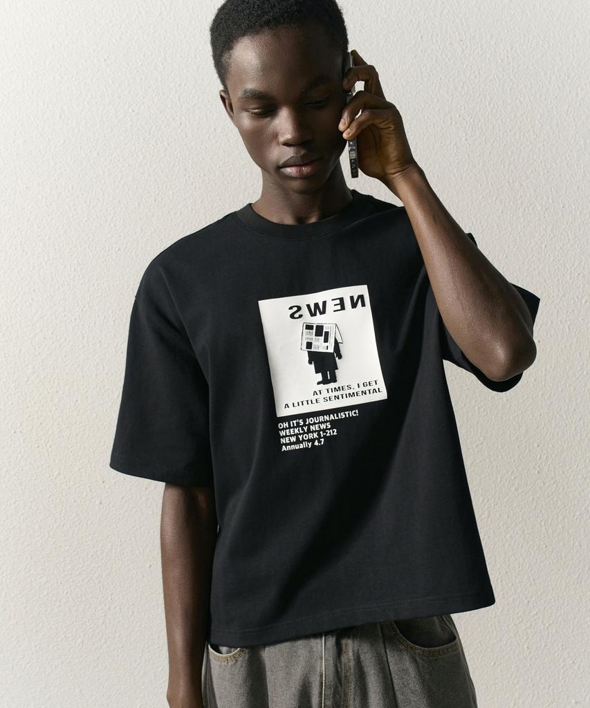 TAKEASY Single Crop Over T-Shirt (Black)