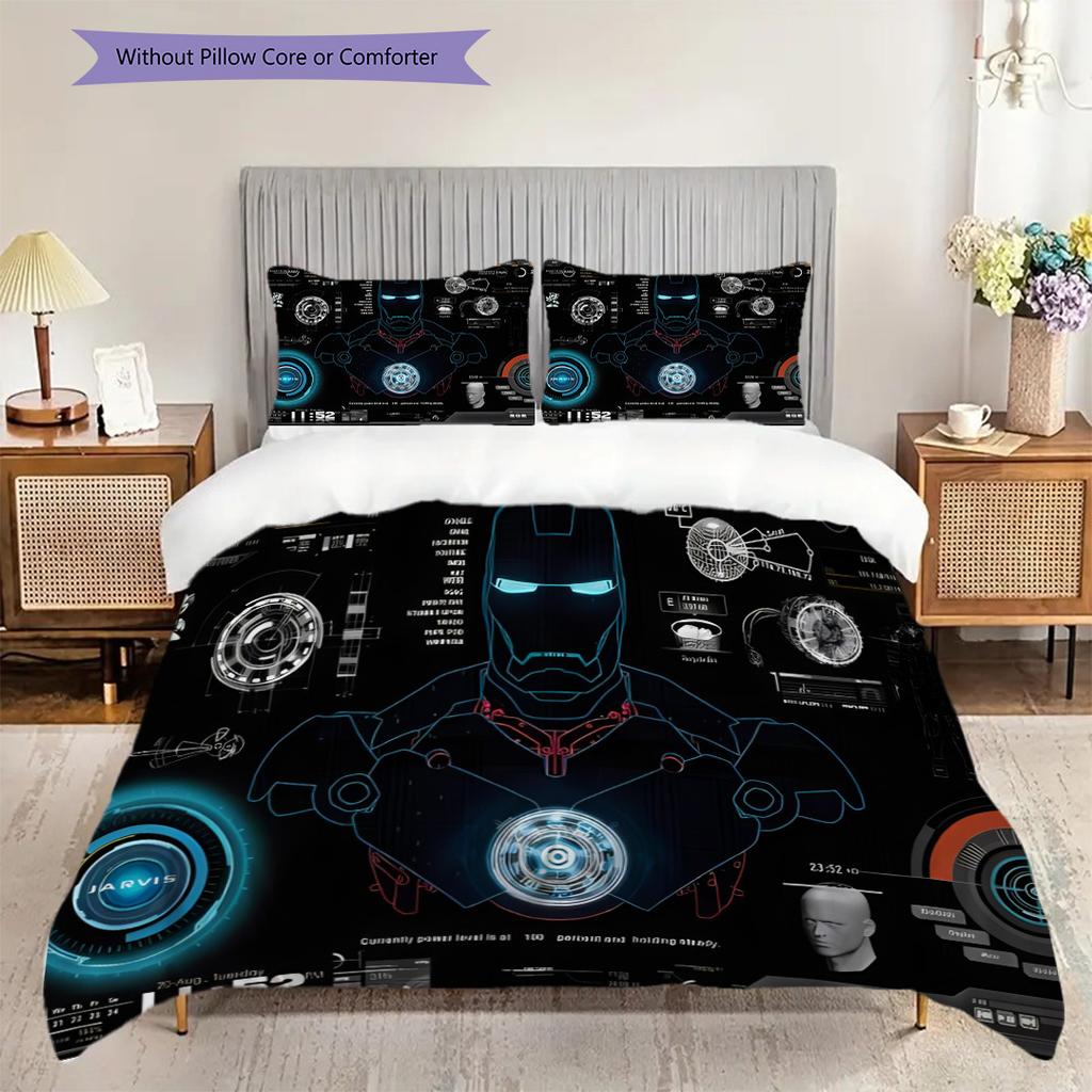 Iron Man Suit Interface Design Bedding 1 Duvet Cover 2 Pillowcase Without Core Christmas Birthday Gift Duvet Cover And Pillowcase