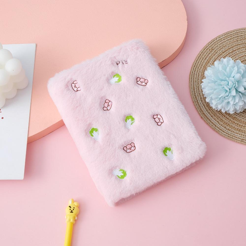 Unique Plush Embroidered Notebook Cute Plush Notepad Creative Personalized Notepad Girls