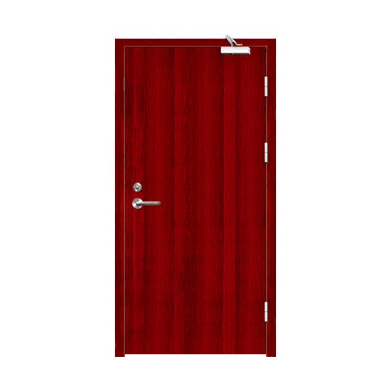 Steel-Wood Fire Door with Vision Panel – Fireproof, Smoke-Proof, Double Door for Shopping Mall Safety and Escape.
