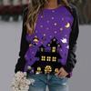 Sport Wear Long Sleeve Castle Dark Round Neck Hoodie Women's Halloween 3D Printed Christmas Hoodies Autumn Winter Pullover Clothing