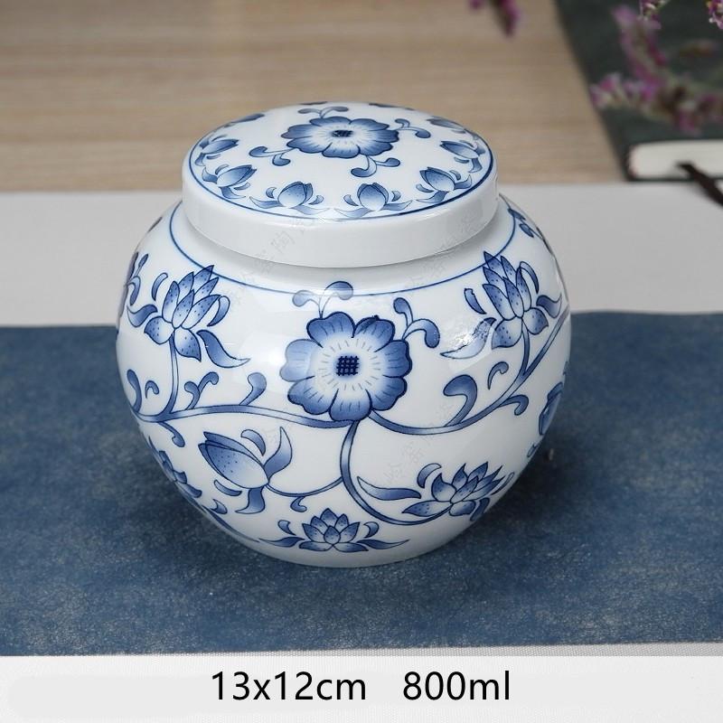 Многофункциональные герметичные контейнеры Tieguanyin, китайский синий и белый фарфор, керамика, чайница, чайный пакетик, бытовой ящик для хранения