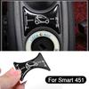 Автомобильный рычаг переключения передач, декоративная наклейка на панель, центральная панель управления, 3D наклейки для Smart 451 Fortwo, модификация аксессуаров