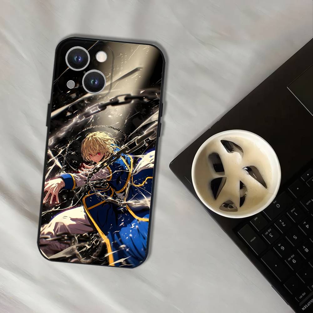 Чехол для телефона Hunter X Hunter Курапика для iPhone 17,16,15,14,13,12,11,Pro,XS,Max,XR,Plus,E,SE4,Mini Черный Мягкий Чехол