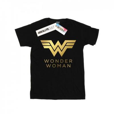 Женская/женская футболка бойфренда Wonder Woman 84 с золотым логотипом