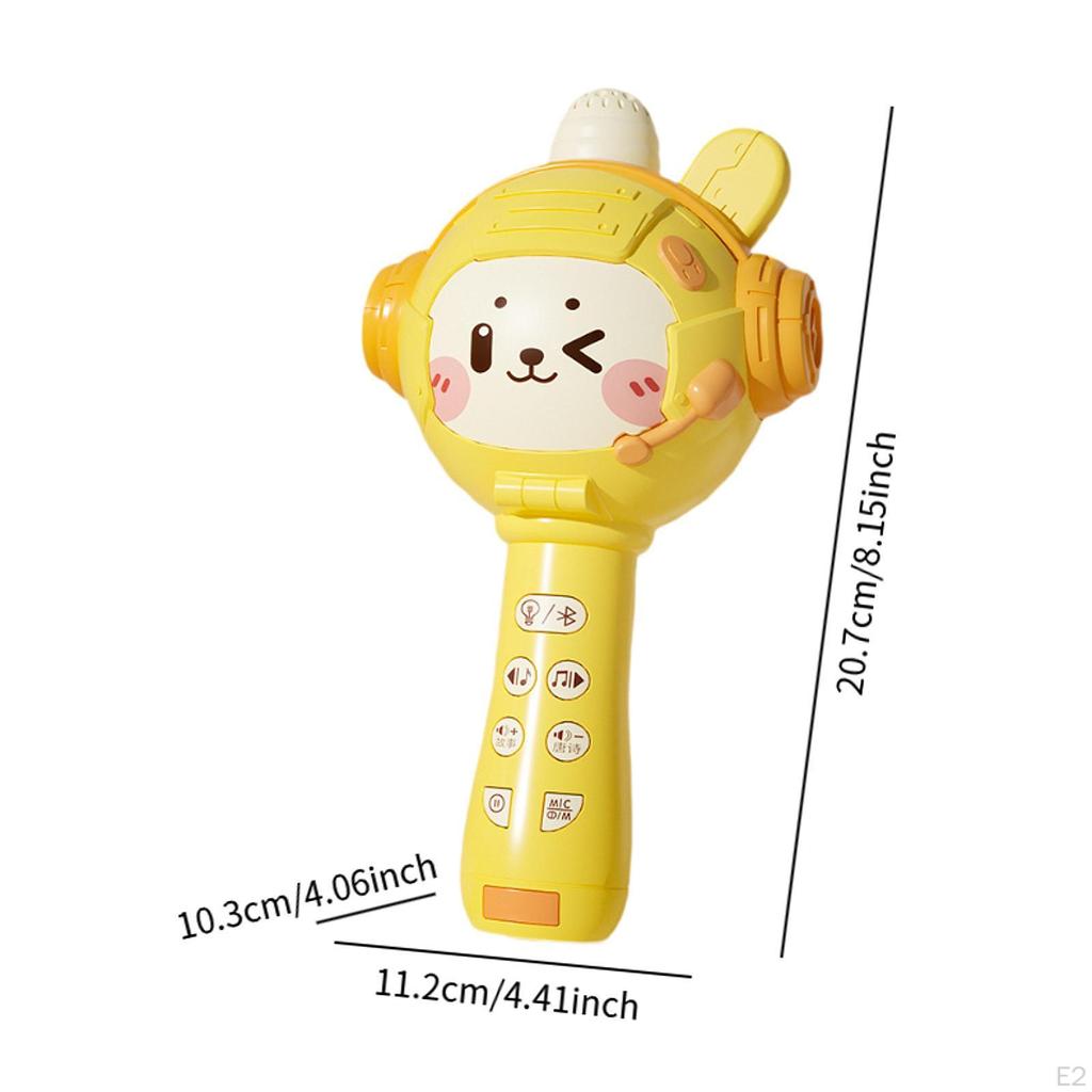 Танцующий светодиодный микрофон, динамик, детская машинка, игрушечный диктофон, зарядка, пение для взрослых от 3 лет